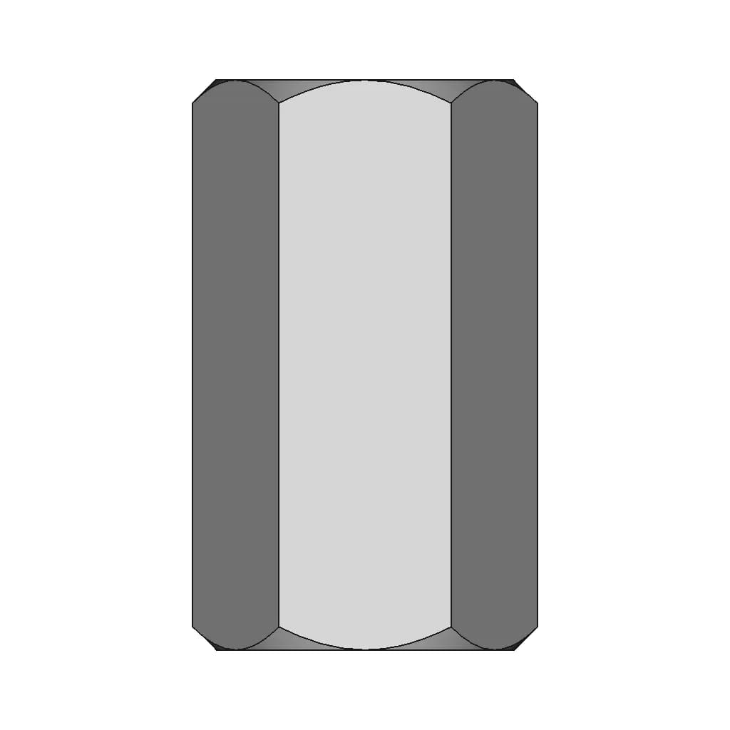 Din 6334 Hexagon Coupling Nut 3Xd | 3D Engineering Design File_0_270_degree_snapshot