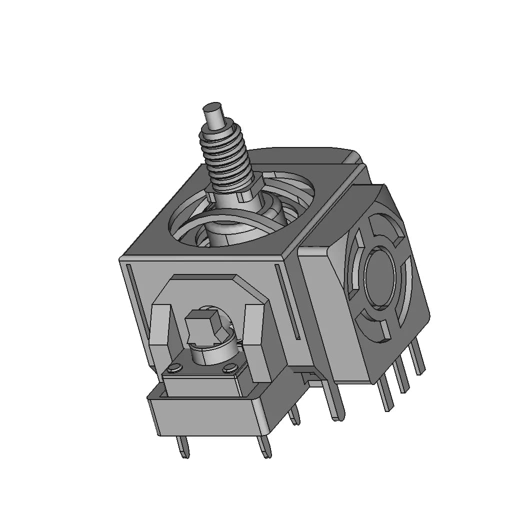 Mini Joystick Potentiometer - Downloadable CAD Representation_60_30_degree_snapshot