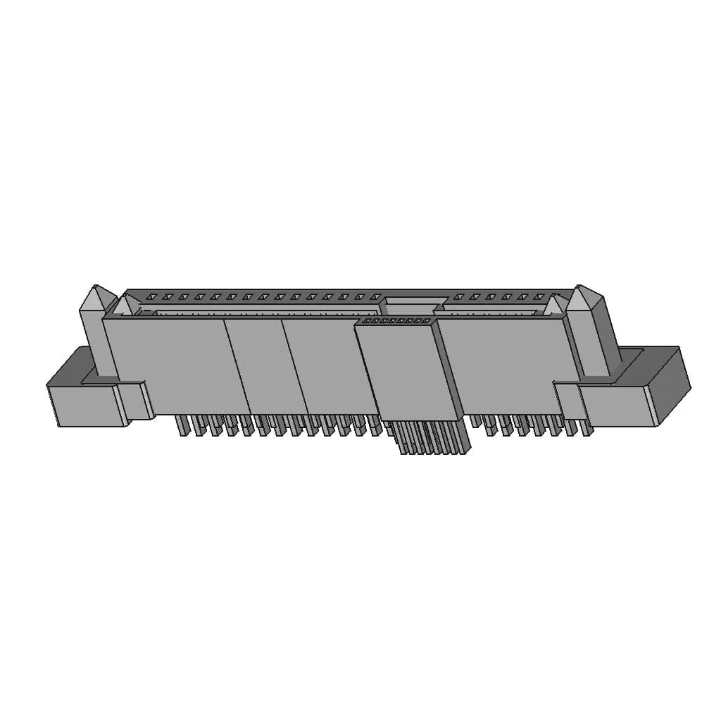 Sas Connector Sff-8482 | High-Quality CAD Model_60_30_degree_snapshot