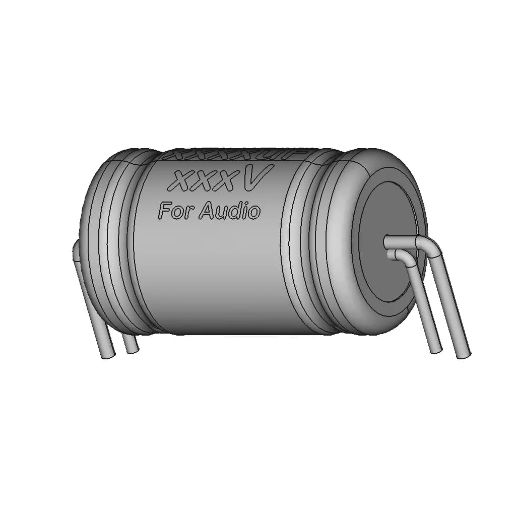 Bi-Polar Axial Capacitor - Standard Mechanical Component_60_30_degree_snapshot