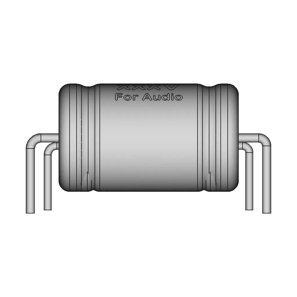 Bi-Polar Axial Capacitor - Standard Mechanical Component_90_0_degree_snapshot