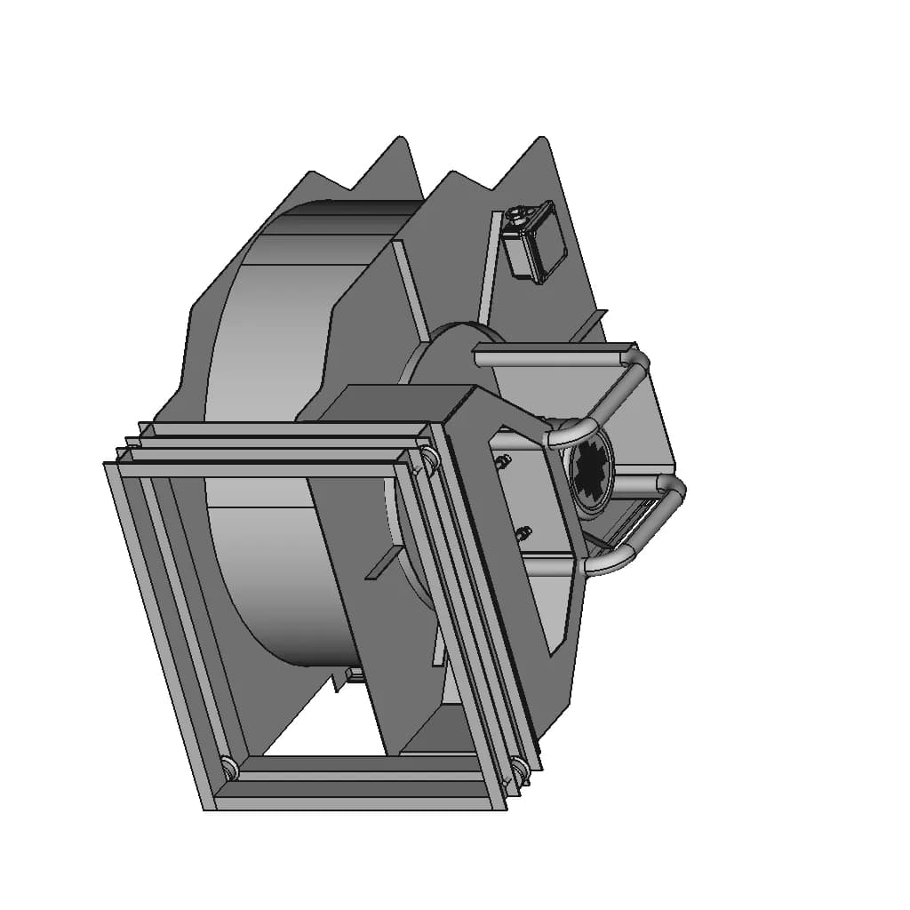 Backward Centrifugal Fan | 3D Engineering Design File_60_30_degree_snapshot