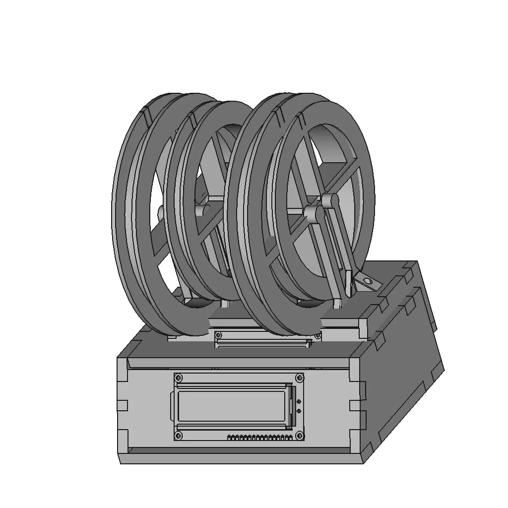 2-Axis Helmholtz Coil | 3D Engineering Design File_60_30_degree_snapshot