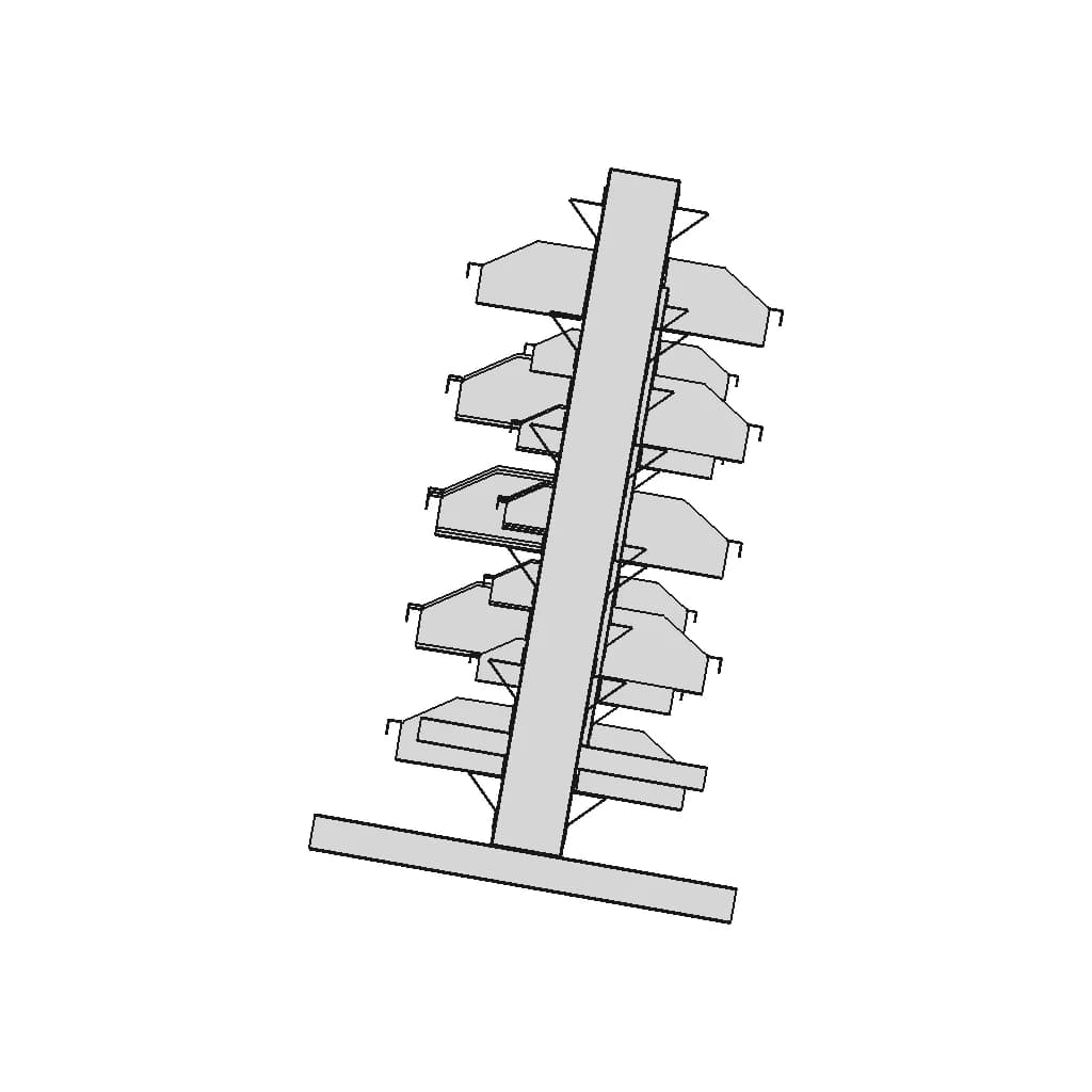 Mild Steel 4 Wheel Nut Bolt Trolley - Downloadable CAD Representation_0_0_degree_snapshot