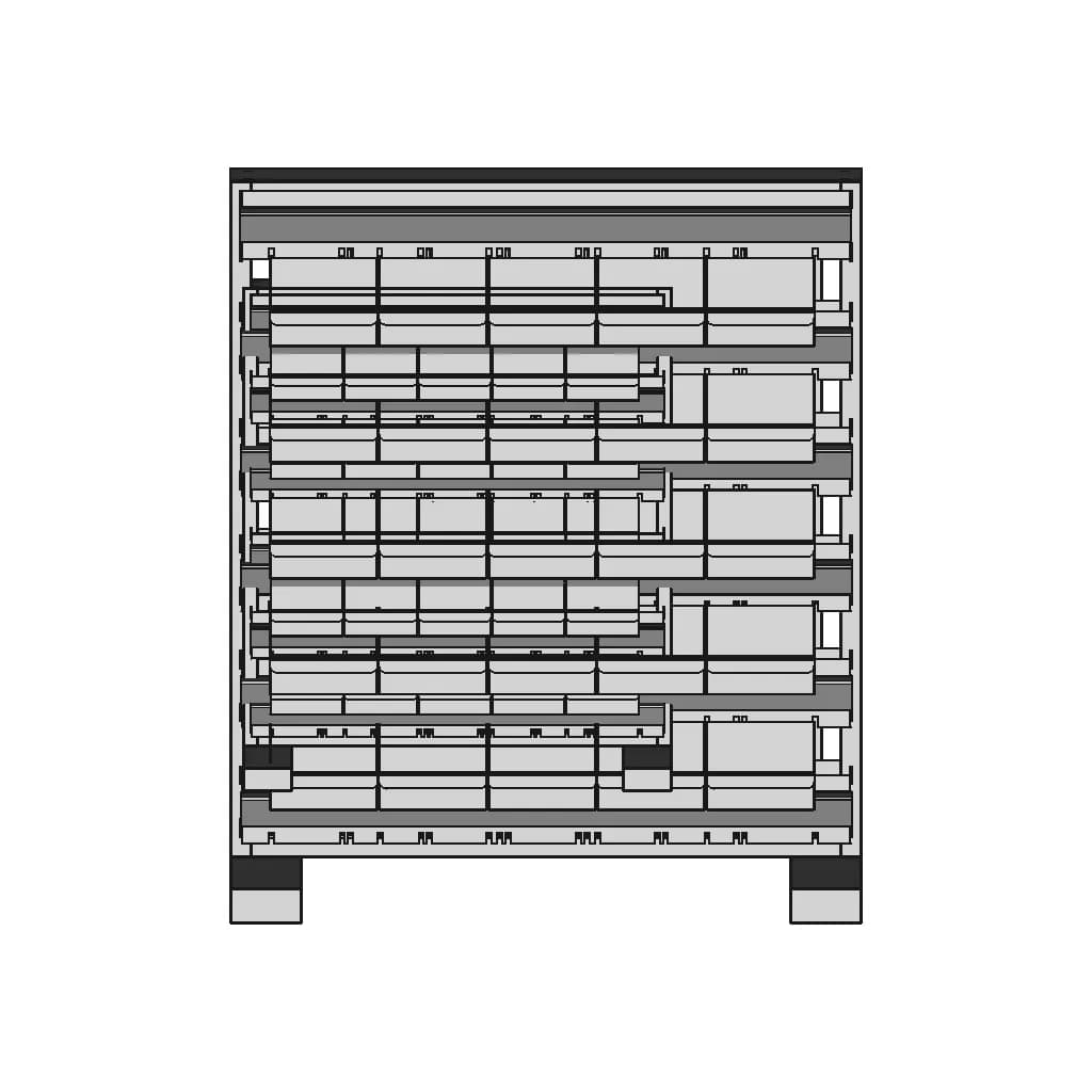 Mild Steel 4 Wheel Nut Bolt Trolley - Downloadable CAD Representation_0_90_degree_snapshot