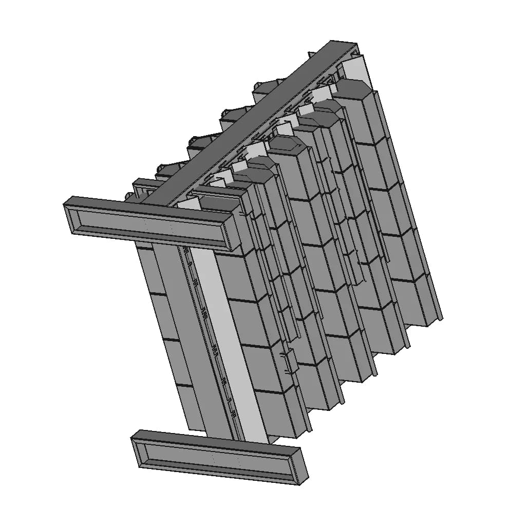Mild Steel 4 Wheel Nut Bolt Trolley - Downloadable CAD Representation_60_30_degree_snapshot