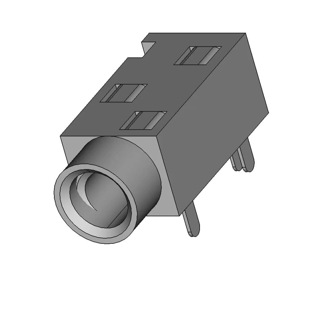 3.5Mm Audio Jack Pj-320A | High-Quality CAD Model_60_30_degree_snapshot