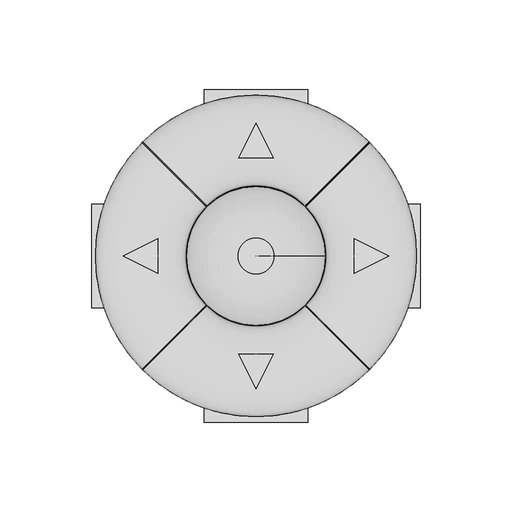 5 Way Button | 3D Engineering Design File_0_0_degree_snapshot