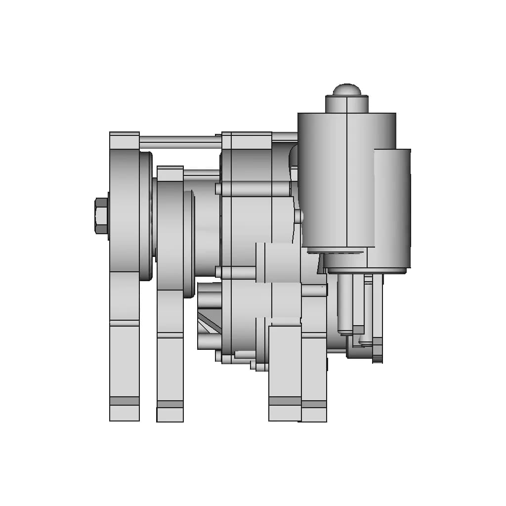 Mini Winch 3D Printed - Standard Mechanical Component_0_270_degree_snapshot