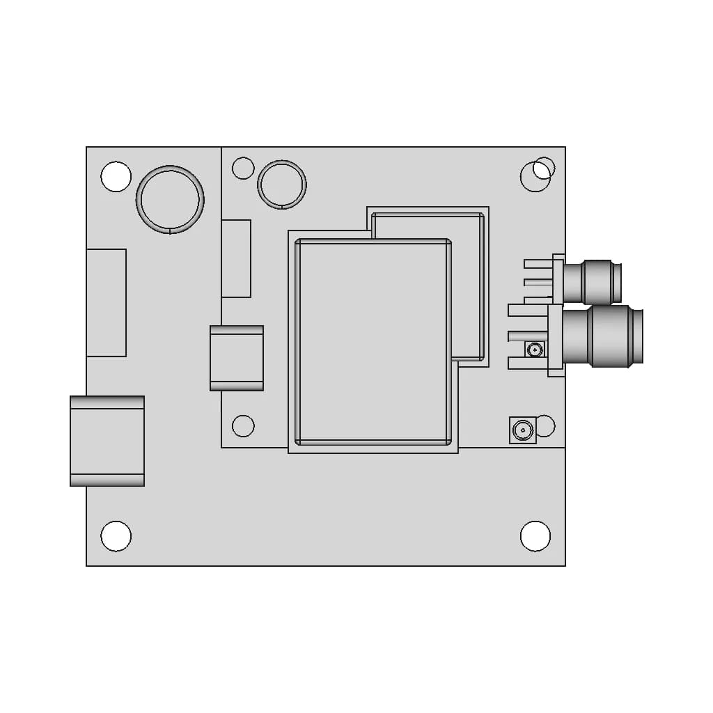 Unicore Um980 Gnss Rtk Receiver Development Board - Downloadable CAD Representation_270_0_degree_snapshot