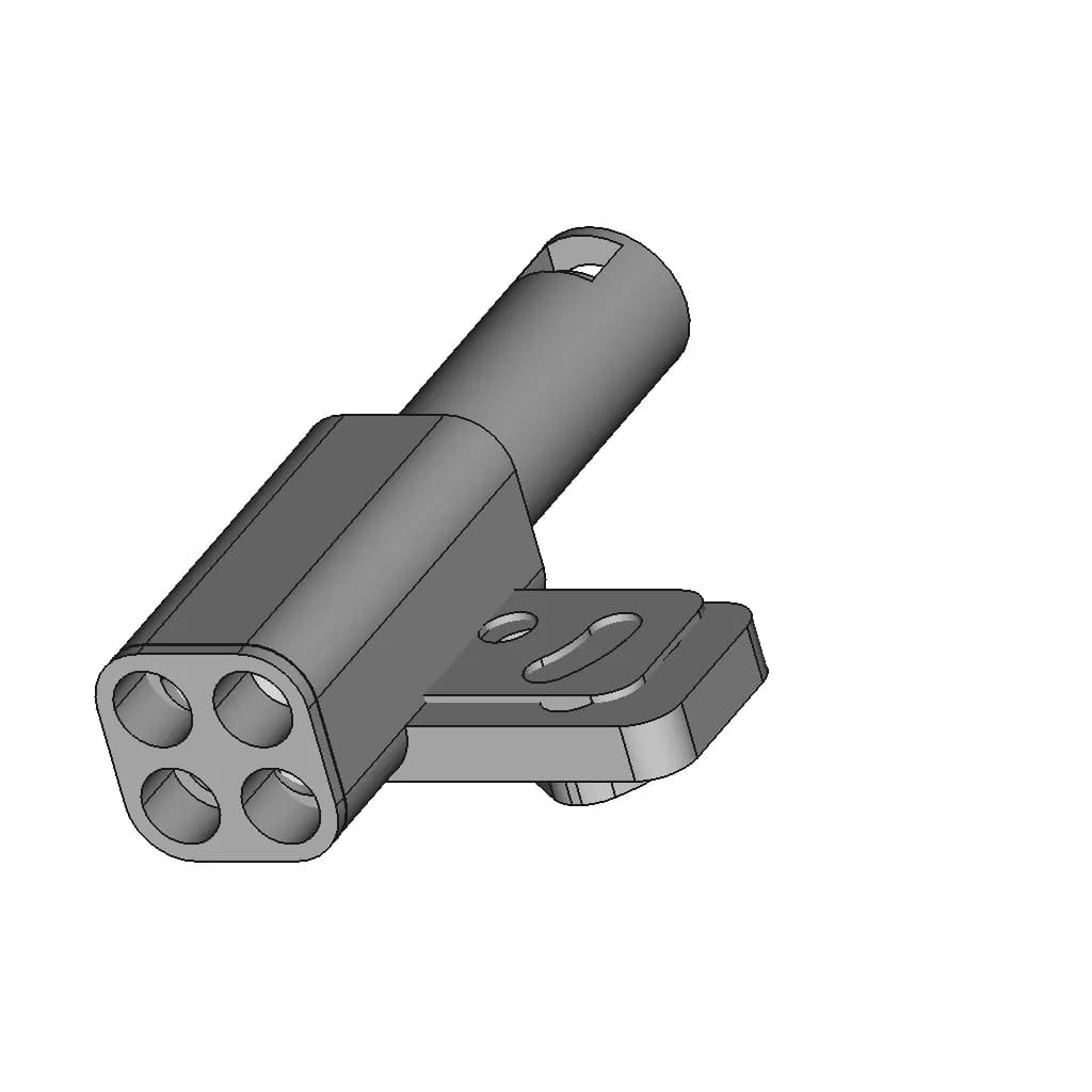 Bambu 4-In-1 Ptfe Adapter | 3D Engineering Design File_60_30_degree_snapshot
