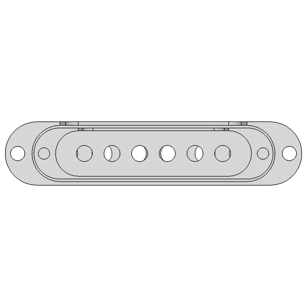 Single Coil Pickup Cover | 3D Engineering Design File_0_0_degree_snapshot