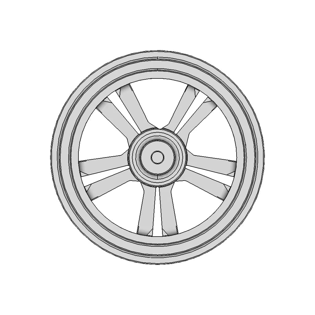 1/25 Scale Model Wheel - Downloadable CAD Representation_270_0_degree_snapshot