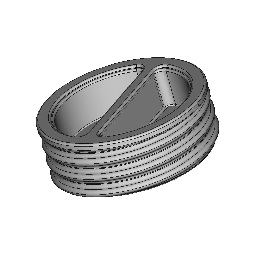 40Mm Gasmask Plug Russian Gost And Nato Rd40 - Downloadable CAD Representation_60_30_degree_snapshot
