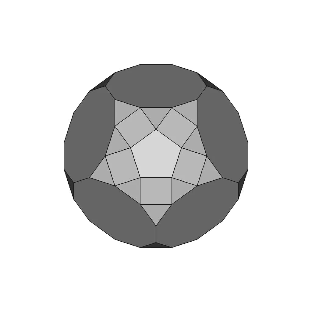 Augmented Truncated Dodecahedron - Standard Mechanical Component_270_0_degree_snapshot
