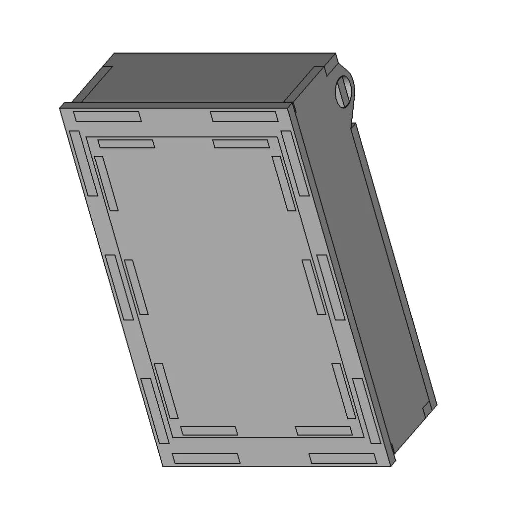 Cards Keeper Hinged For Skrew - Downloadable CAD Representation_60_30_degree_snapshot