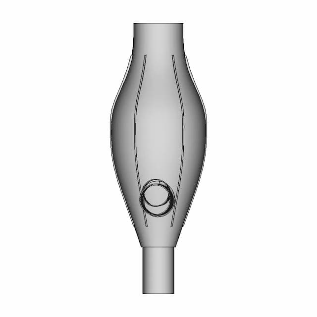 Counter Flow Ovoid Shaped Gyroid Lattice Cryogenic Recuperator | 3D Engineering Design File