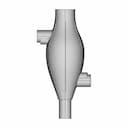 Counter Flow Ovoid Shaped Gyroid Lattice Cryogenic Recuperator | 3D Engineering Design File_0_270_degree_snapshot