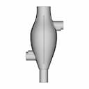 Counter Flow Ovoid Shaped Gyroid Lattice Cryogenic Recuperator | 3D Engineering Design File_0_90_degree_snapshot