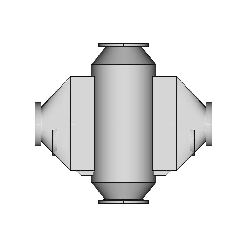 Gyroid Infilled Heat Exchanger - Standard Mechanical Component_0_90_degree_snapshot