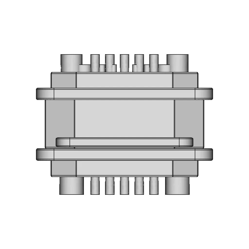 Hy2+8Y Multi Connector Panel Mount 30A/5A 500Vdc - Standard Mechanical Component_0_0_degree_snapshot