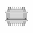 Hy2+8Y Multi Connector Panel Mount 30A/5A 500Vdc - Standard Mechanical Component_0_0_degree_snapshot
