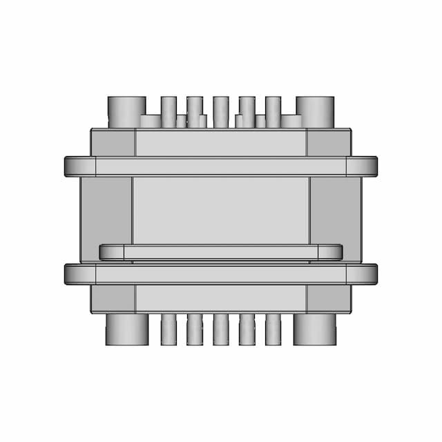 Hy2+8Y Multi Connector Panel Mount 30A/5A 500Vdc - Standard Mechanical Component