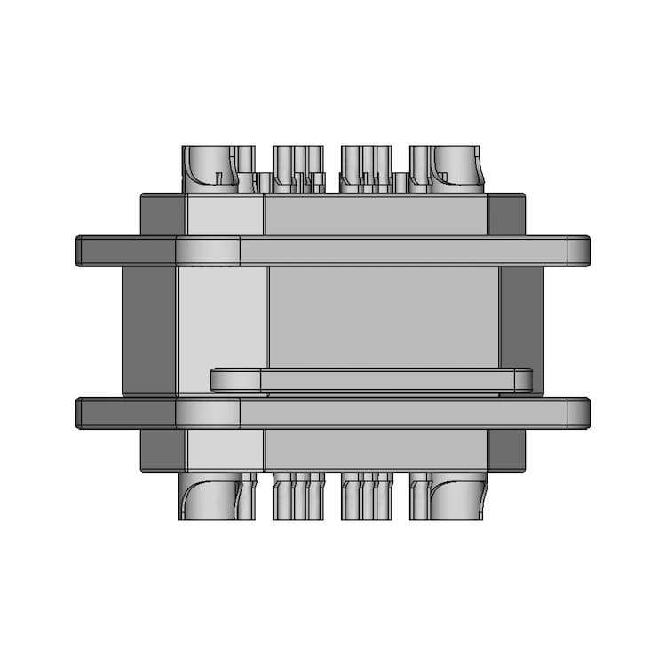Hy2+8Y Multi Connector Panel Mount 30A/5A 500Vdc - Standard Mechanical Component