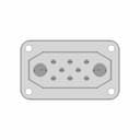 Hy2+8Y Multi Connector Panel Mount 30A/5A 500Vdc - Standard Mechanical Component_90_0_degree_snapshot