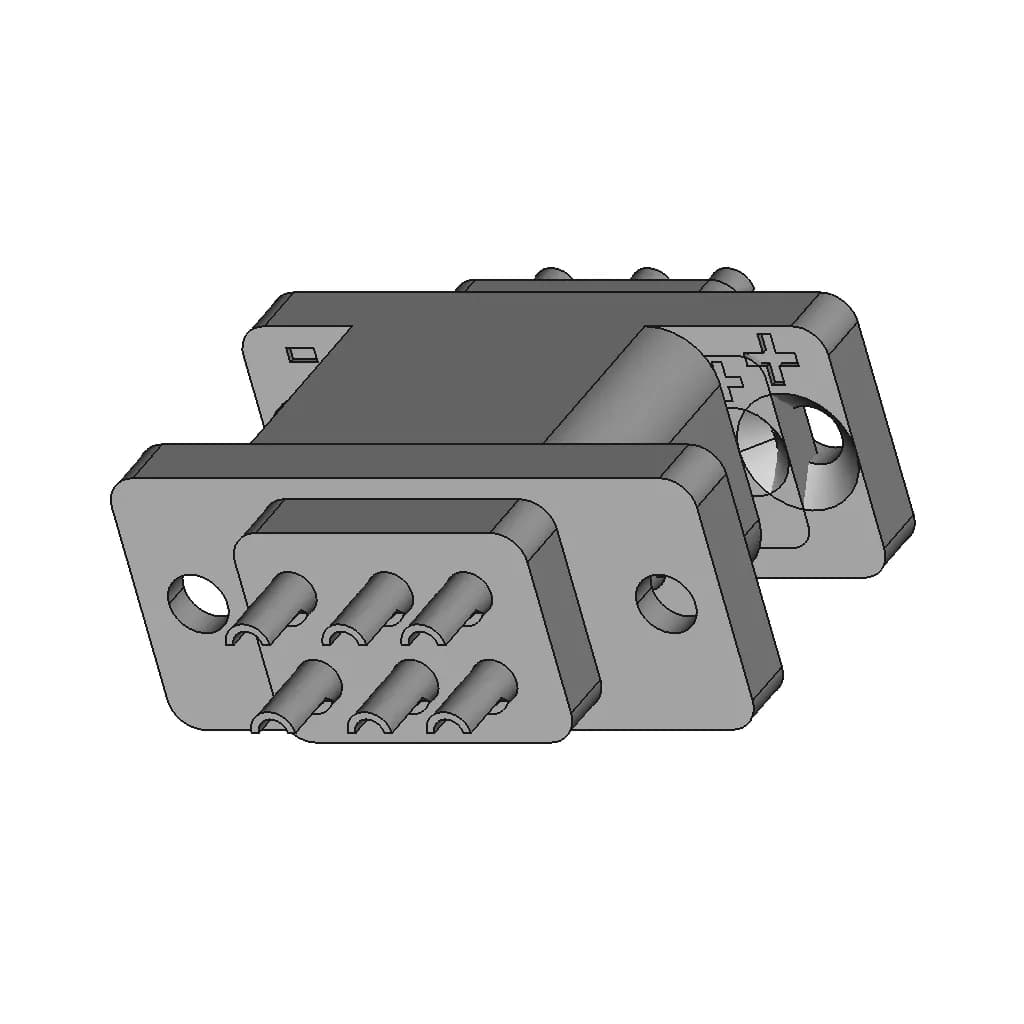 Jy6P 6 Pin Multi Connector Panel Mount 5A 500Vdc - Standard Mechanical Component_60_30_degree_snapshot
