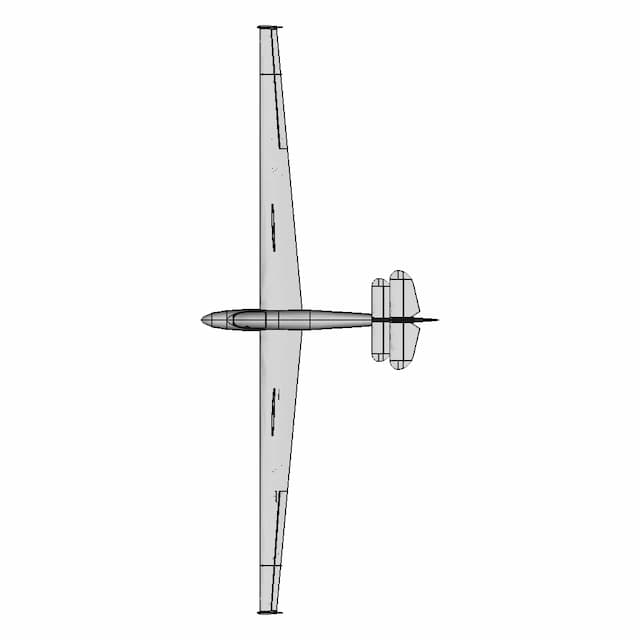 Rubik R-22S Június-18 1/3 Semiscale Rc Glider - Standard Mechanical Component