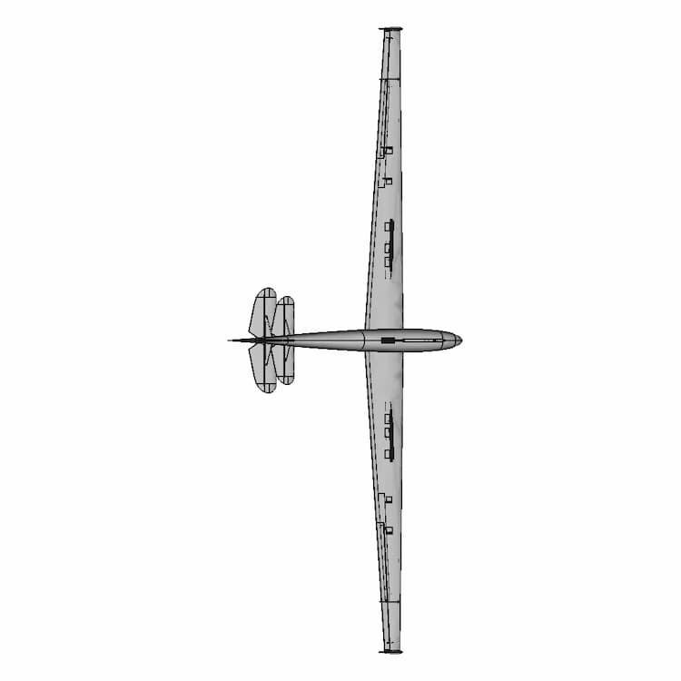 Rubik R-22S Június-18 1/3 Semiscale Rc Glider - Standard Mechanical Component