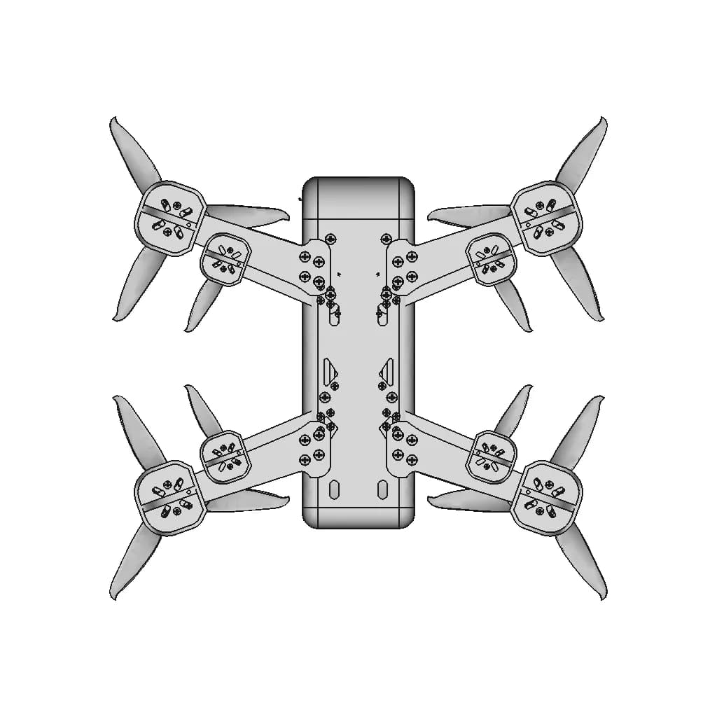 Drone 250Mm - Simple | 3D Engineering Design File_90_0_degree_snapshot