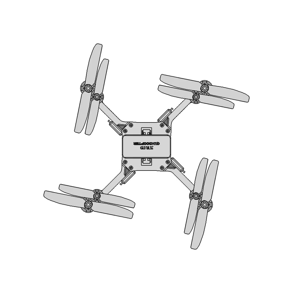 Quadcopter Drone Design - Standard Mechanical Component_270_0_degree_snapshot