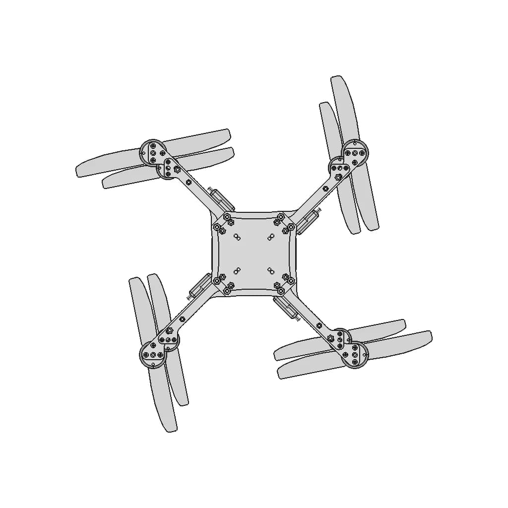 Quadcopter Drone Design - Standard Mechanical Component_90_0_degree_snapshot