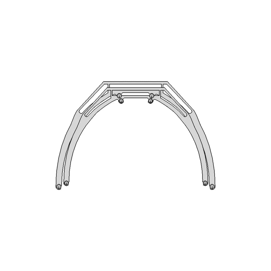 F450/F550 Quadcopter High Landing Gear - Downloadable CAD Representation_270_0_degree_snapshot