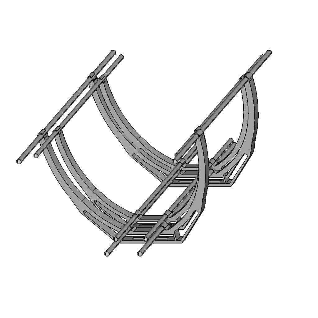 F450/F550 Quadcopter High Landing Gear - Downloadable CAD Representation_60_30_degree_snapshot