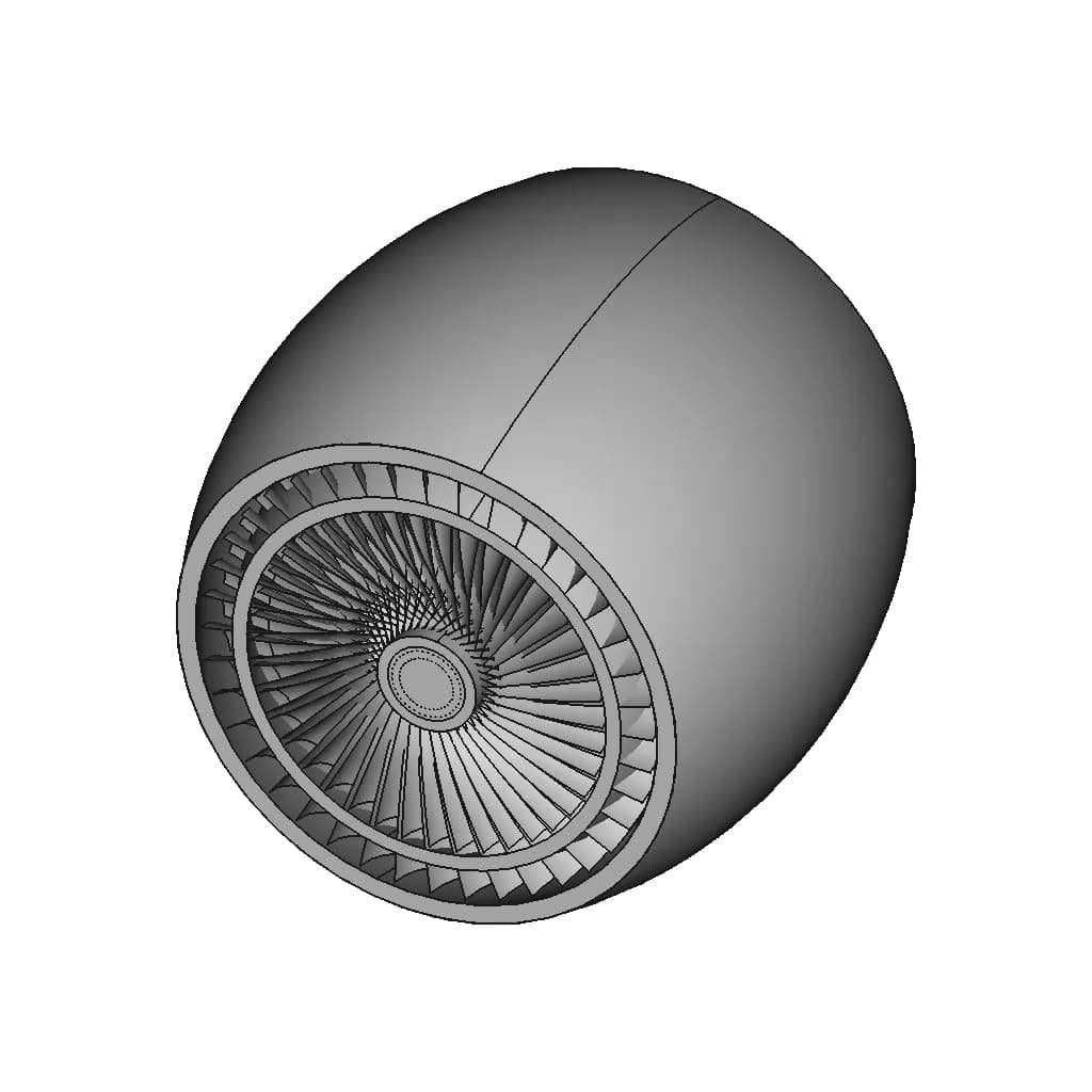 Jet Engine | High-Quality CAD Model_60_30_degree_snapshot