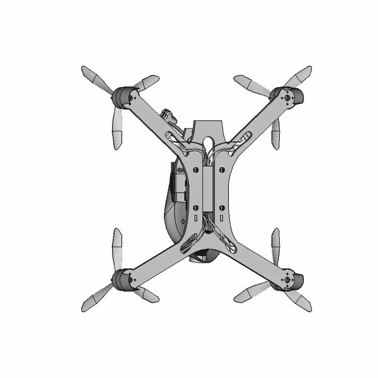 Fpv Drone (24Cm X 24Cm) | 3D Engineering Design File