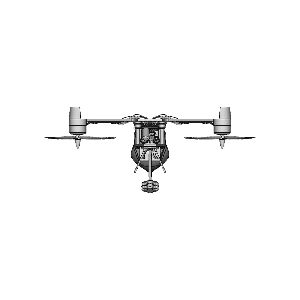 Fpv Drone (24Cm X 24Cm) | 3D Engineering Design File_270_0_degree_snapshot