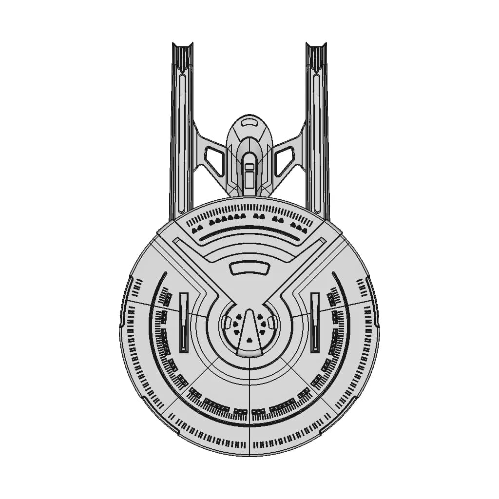 Star Trek: Lower Decks - Uss Cerritos - Downloadable CAD Representation_270_0_degree_snapshot