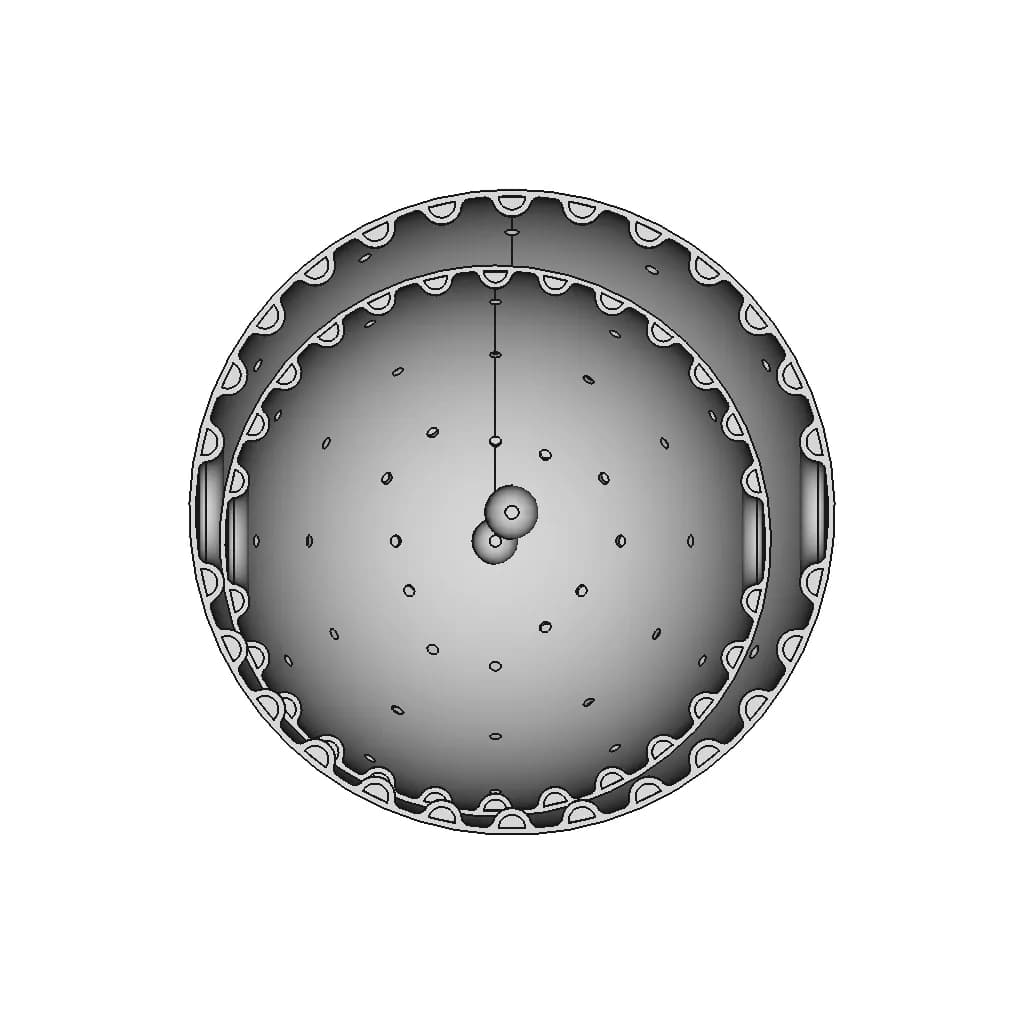 Bubble Sphere Bioreactor For Zero Gravity Fermentation | 3D Engineering Design File_90_0_degree_snapshot