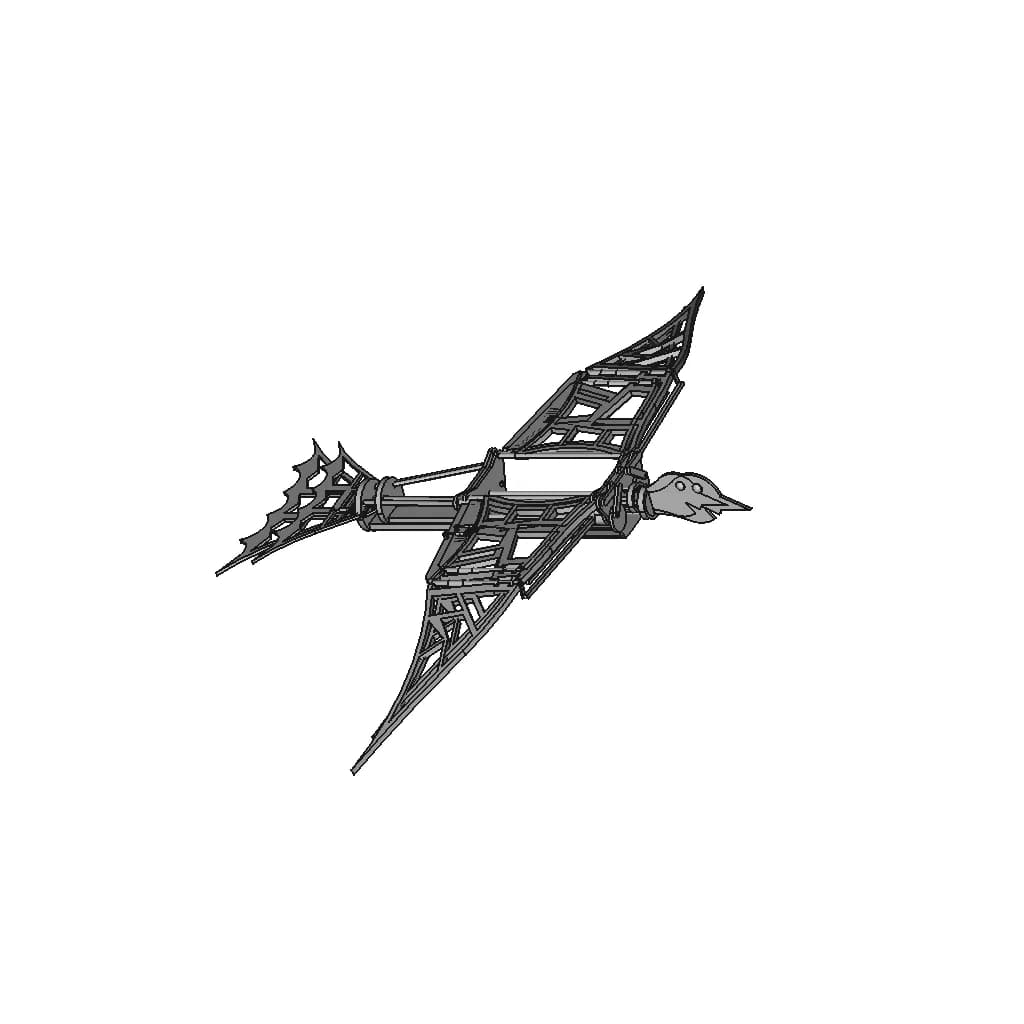 Bird Flying Mechanism - 3D Model | Catia Design | High-Quality CAD Model_60_30_degree_snapshot