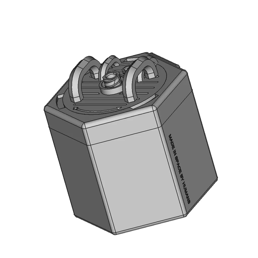 3D Printable Bioreactor For Deep Space Food Production - Sacha Taylor - Downloadable CAD Representation_60_30_degree_snapshot