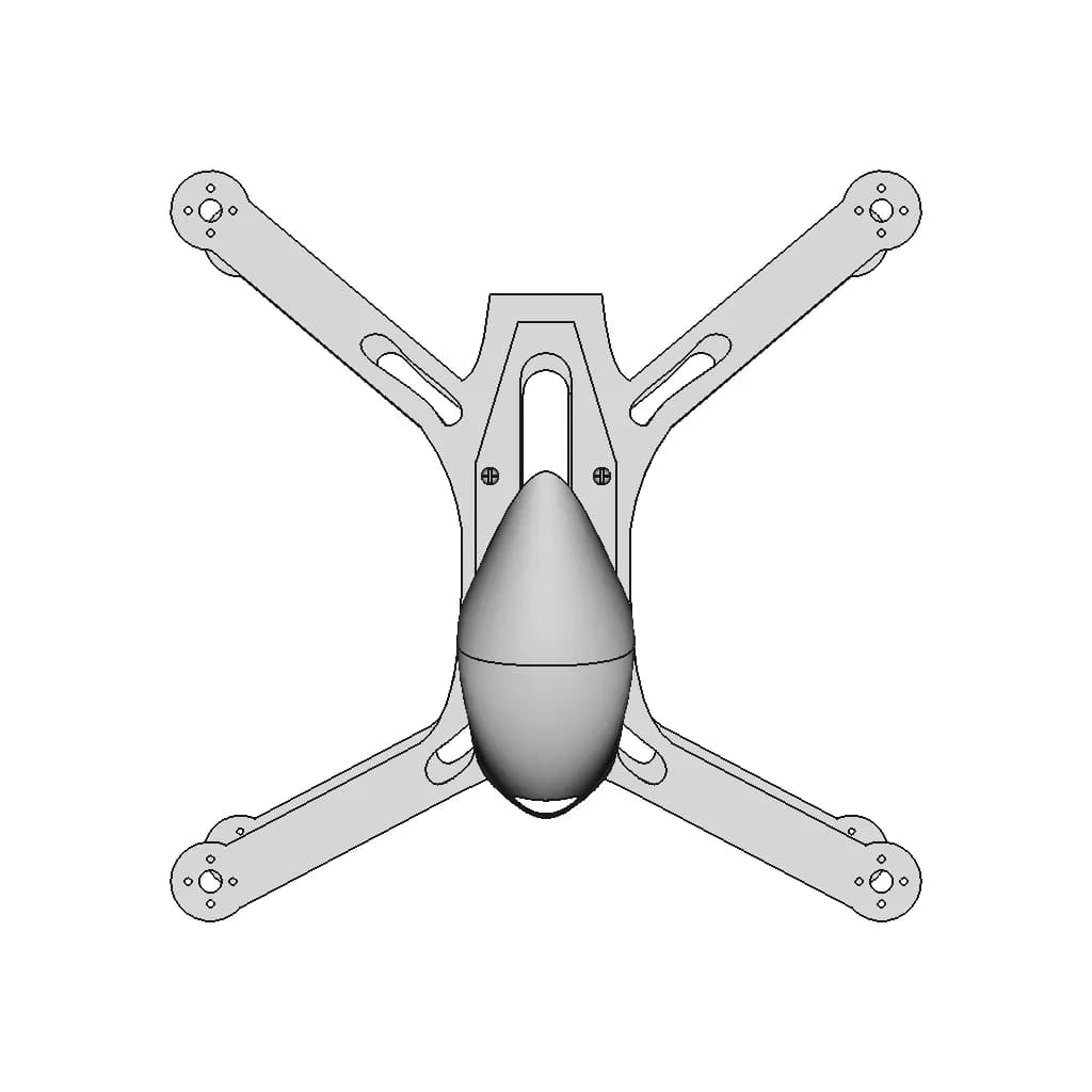Fpv Drone Frame | High-Quality CAD Model_0_0_degree_snapshot