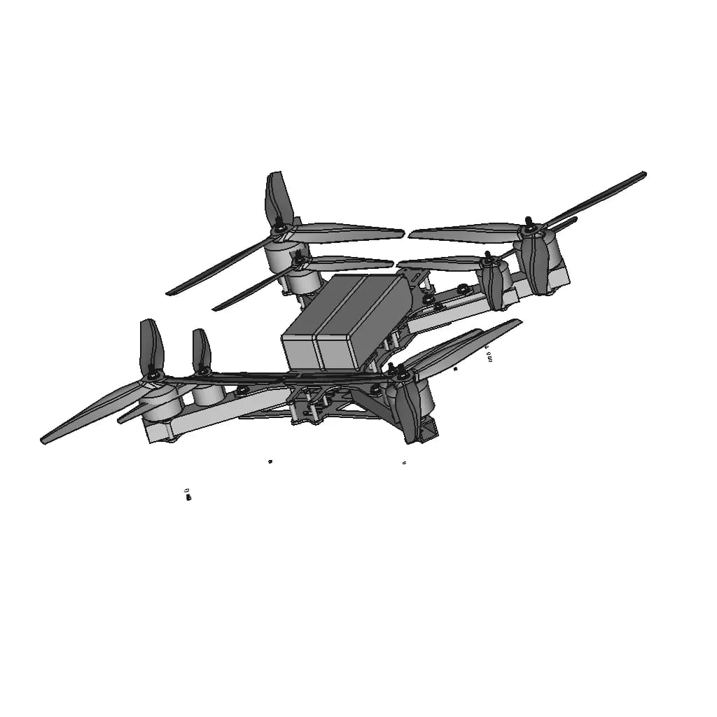 Darwinfpv Toruk13 - Downloadable CAD Representation_60_30_degree_snapshot