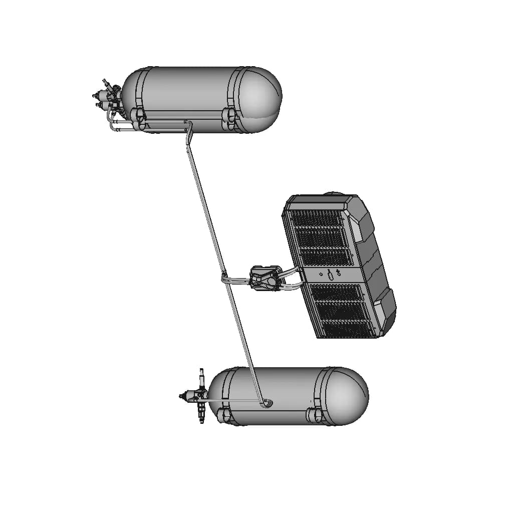 Vtol Uav With Hydrogen Power Cell - Downloadable CAD Representation_60_30_degree_snapshot