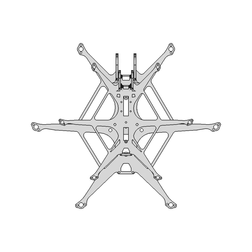 Quad To Hex Nano Hobby Drone - Downloadable CAD Representation_270_0_degree_snapshot