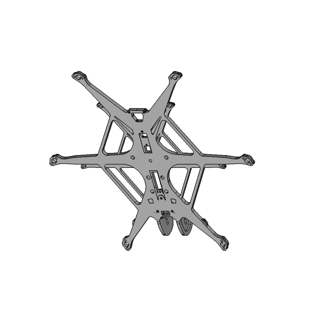 Quad To Hex Nano Hobby Drone - Downloadable CAD Representation_60_30_degree_snapshot