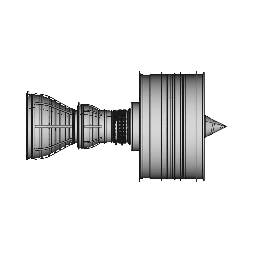 Turbo Jet Engine | 3D Engineering Design File_0_0_degree_snapshot